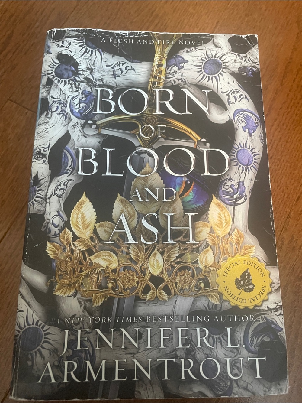 Born of Blood and Ash by Jennifer L. Armentrout - Black, Gold, Purple Cover